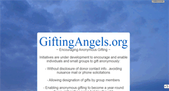 Desktop Screenshot of giftingangels.org