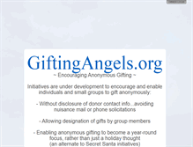 Tablet Screenshot of giftingangels.org